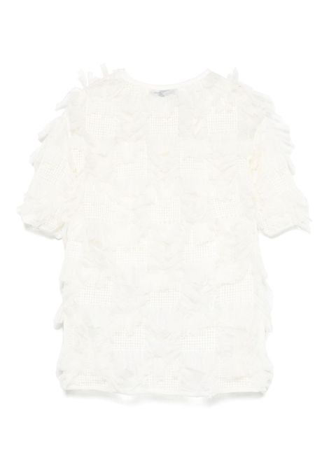 T-shirt con frange MIMISOL | MFTP091 TS1014CRM